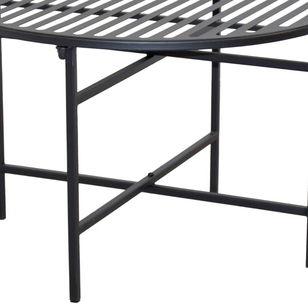 Runder Loungetisch aus Metall in Schwarz - Evensa