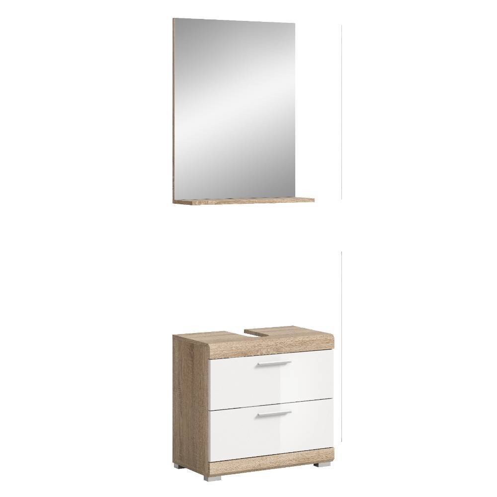 Spiegel und Waschbeckenschrank Set - Calbanyara (zweiteilig)