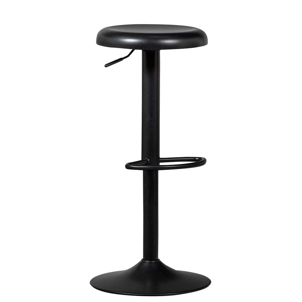 Schwarzer Barhocker aus Metall - höhenverstellbar - Casna