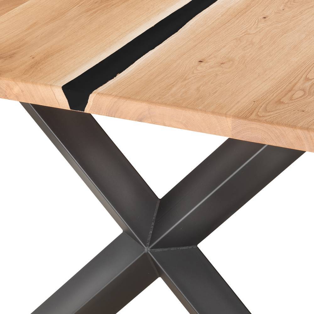 Massivholz-Designtisch aus Wildeiche - Mineva