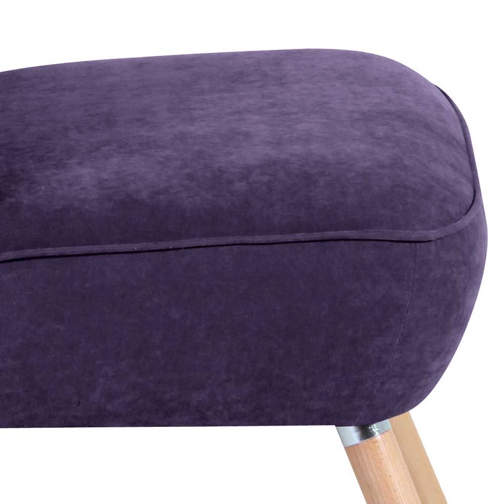 Sessel in Violett und Buche Natur - Cayava