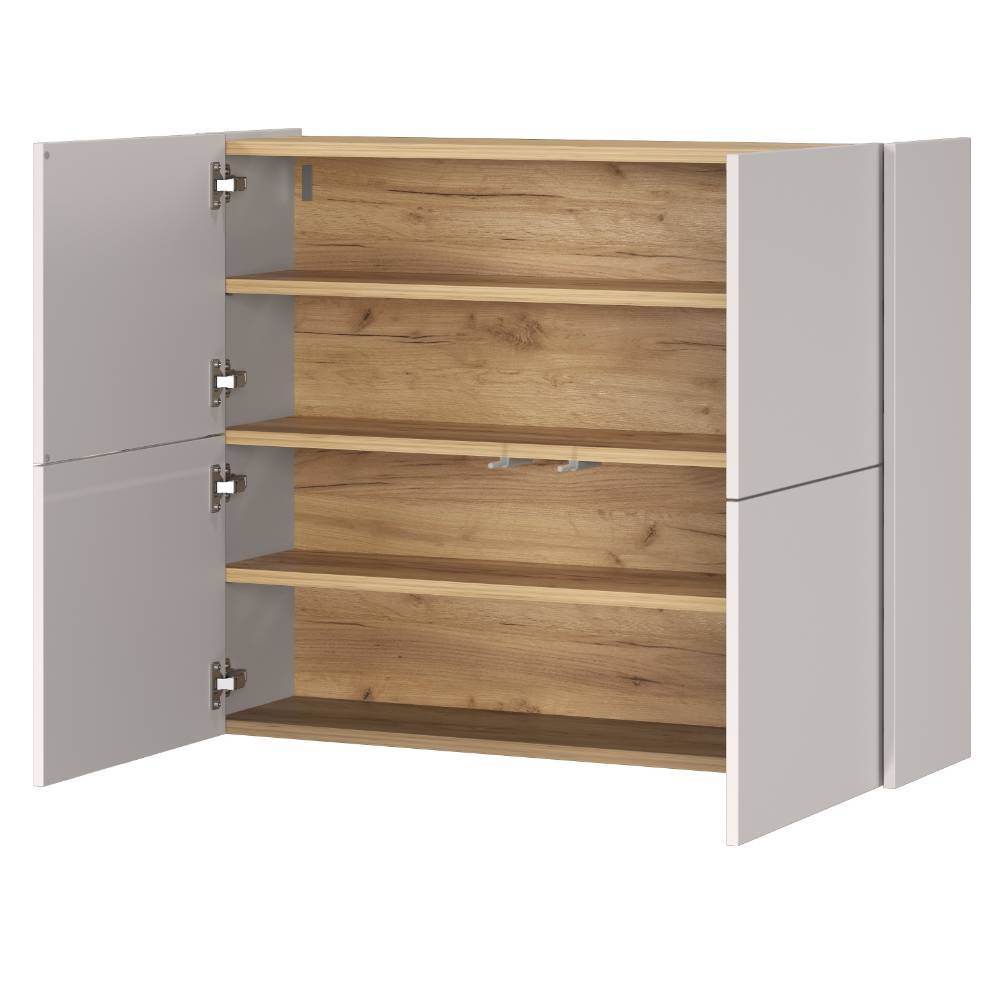 Hängender Flurschrank in Hellgrau - Osasco