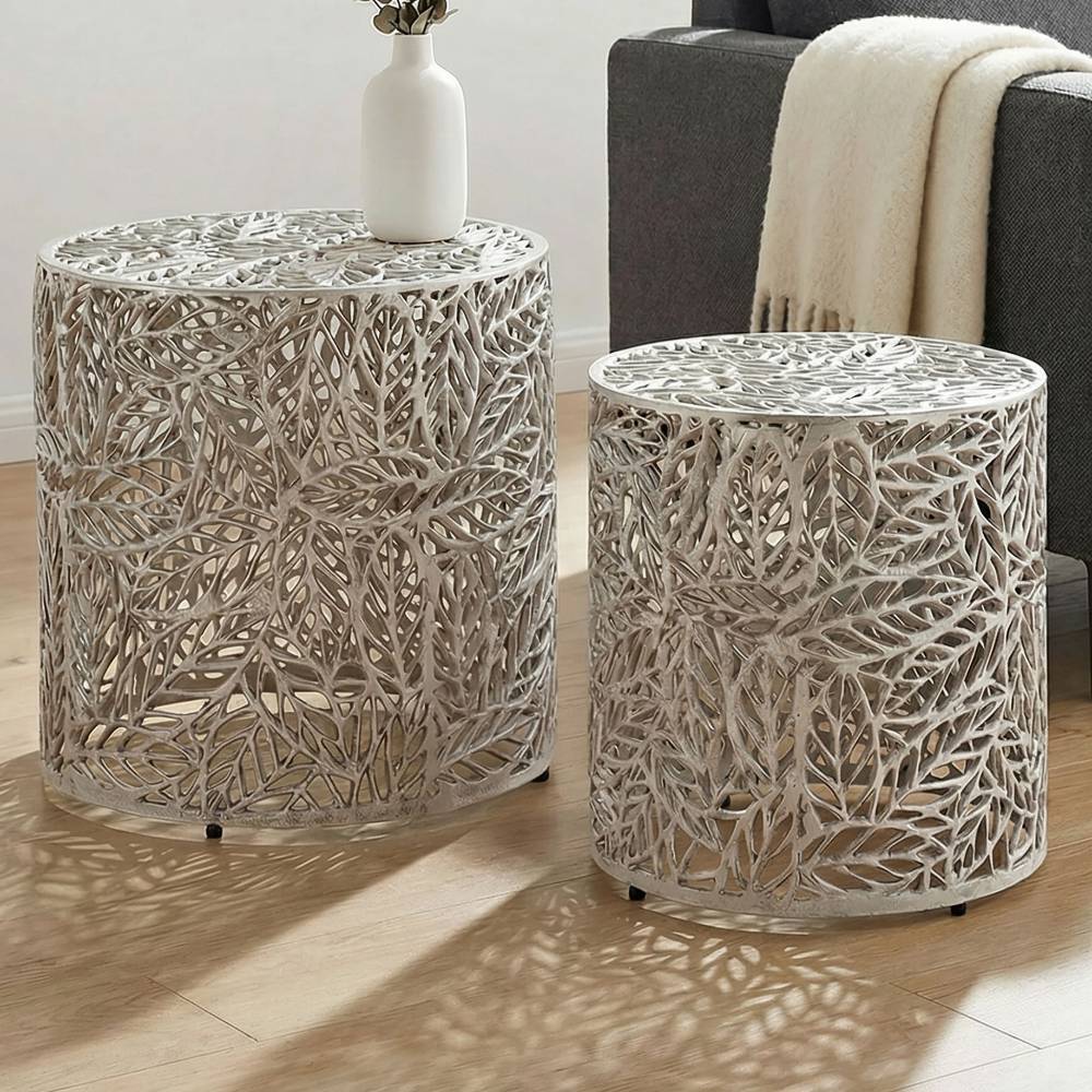 Beistelltisch Duo im Zylinderdesign - Nufreda (zweiteilig)