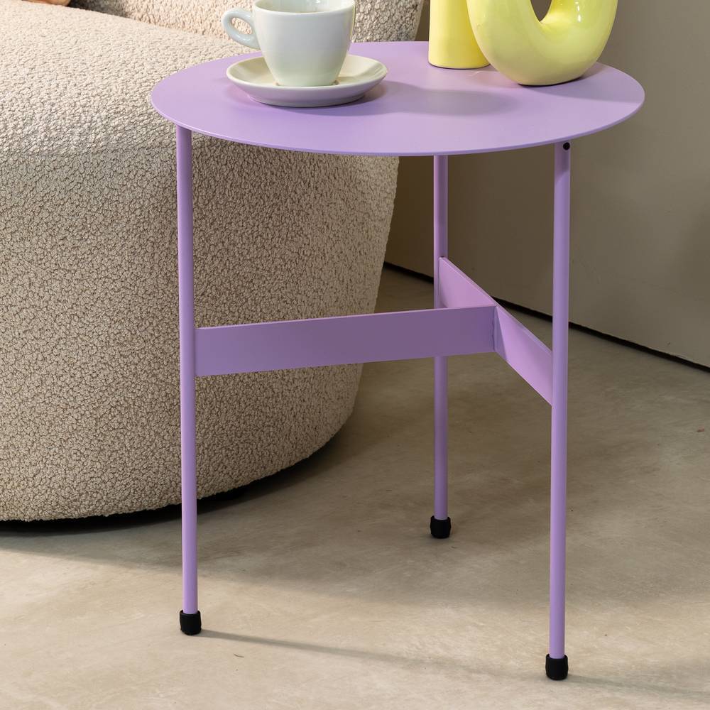 45cm Beistelltisch in Lila Stahl - Dubana