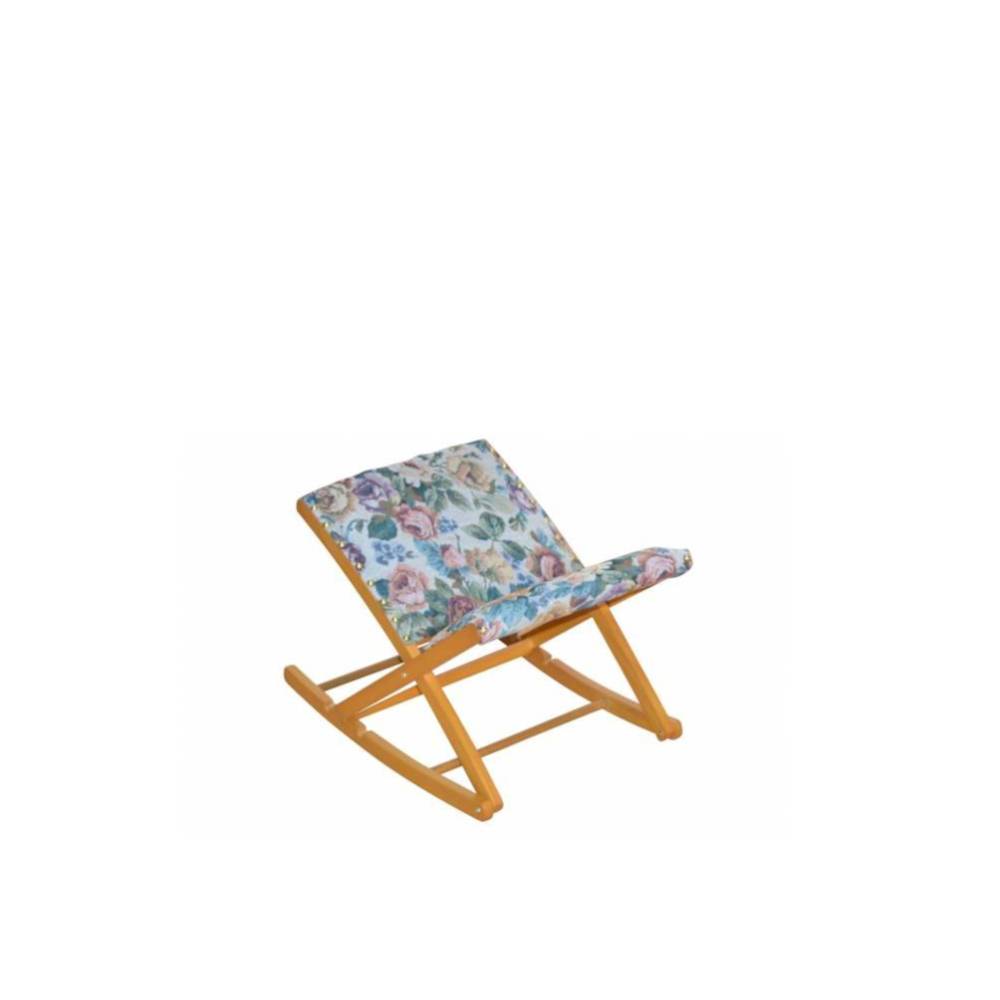 Fußhocker Fußschaukel mit Blumenmuster Stoff - Simpra