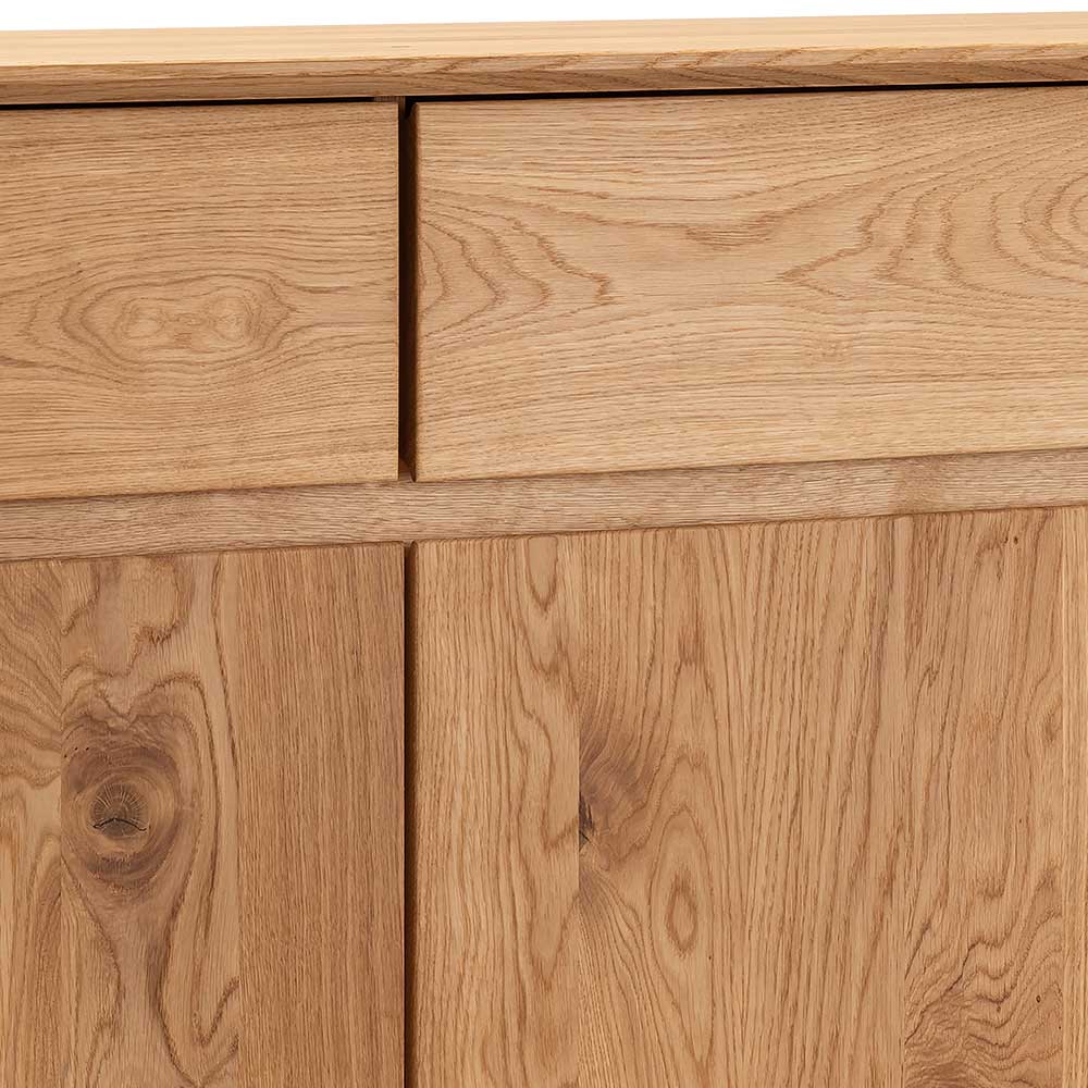 Wildeiche Sideboard mit zwei Schubladen - Zandras
