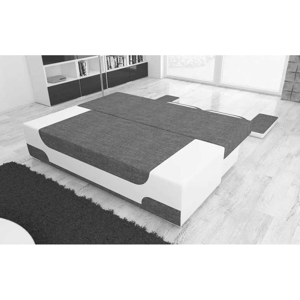 Design Klappcouch in Beigegrau und Schwarz - Tefano