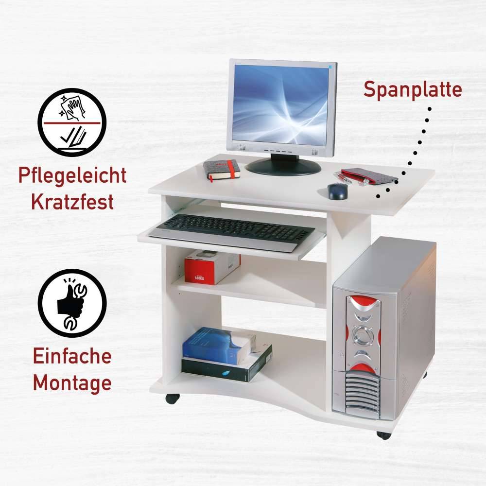 PC-Tisch Paradise mit Tastaturauszug