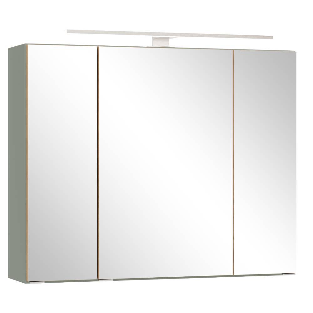 80cm Bad-Spiegelschrank in Graugrün - Malivtros