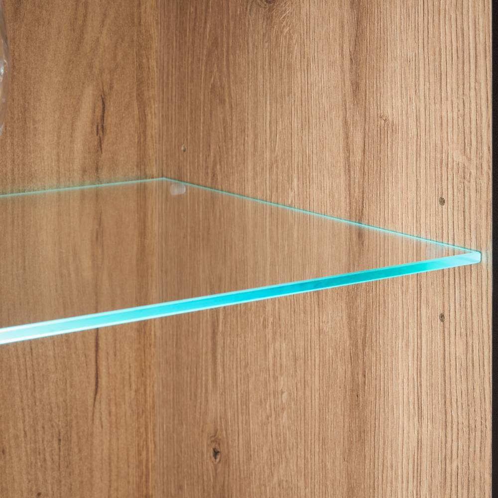 200 cm Sideboard mit Glaseinsätzen - Brocus