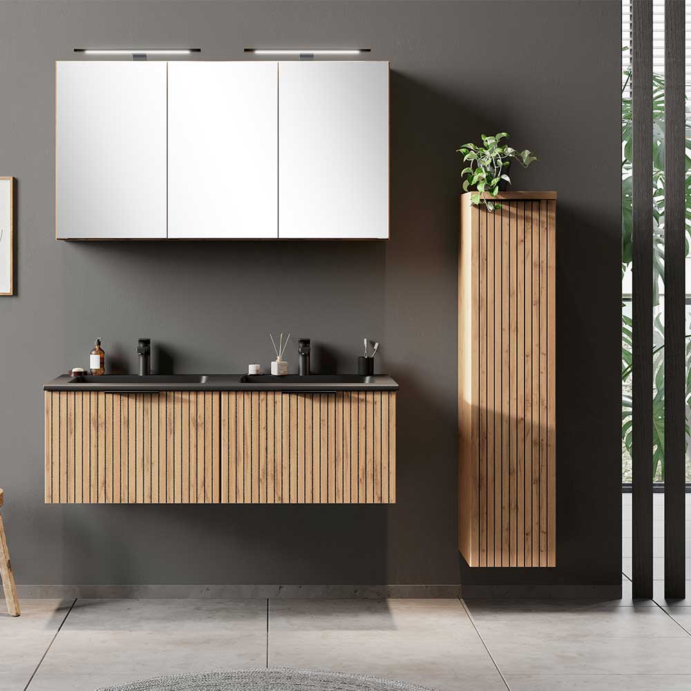 1-türiger Midi-Schrank fürs Badezimmer - Crystoga