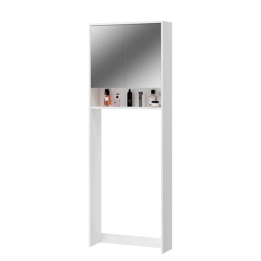 Überbauschrank mit Spiegeltüren in Weiß - Zyaman