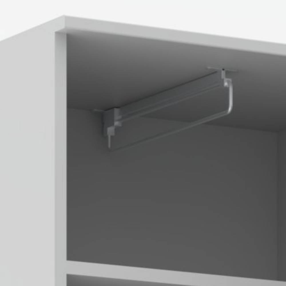 53cm breiter Garderobenschrank in Weiß - Romina