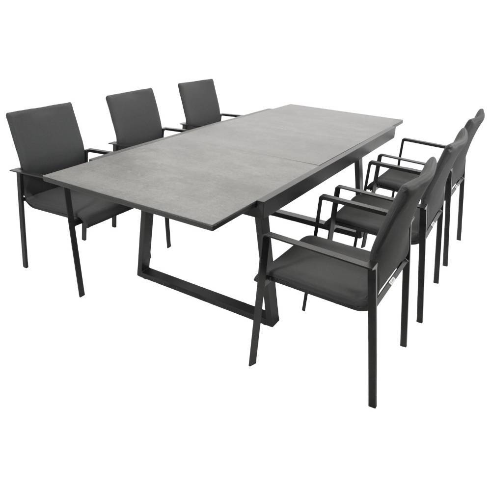 Garten-Tischgruppe modern - Promenada (siebenteilig)