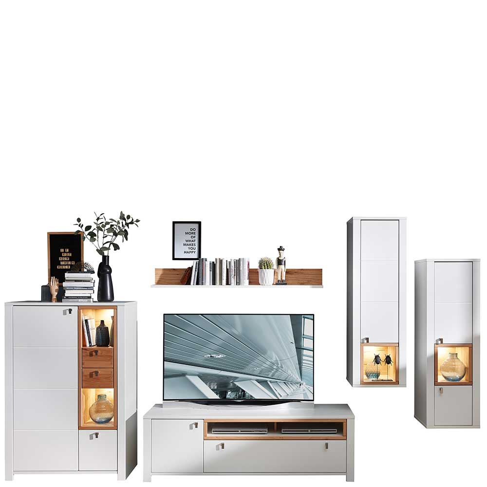 Möbelset Design Wohnwand 338 cm breit - Connassa (fünfteilig)