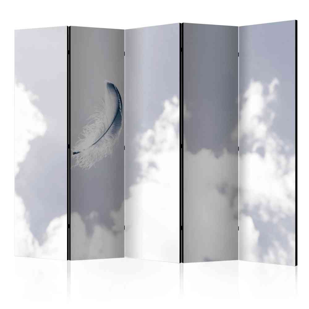 5 Elemente Paravent Feder & Wolken - Volclan