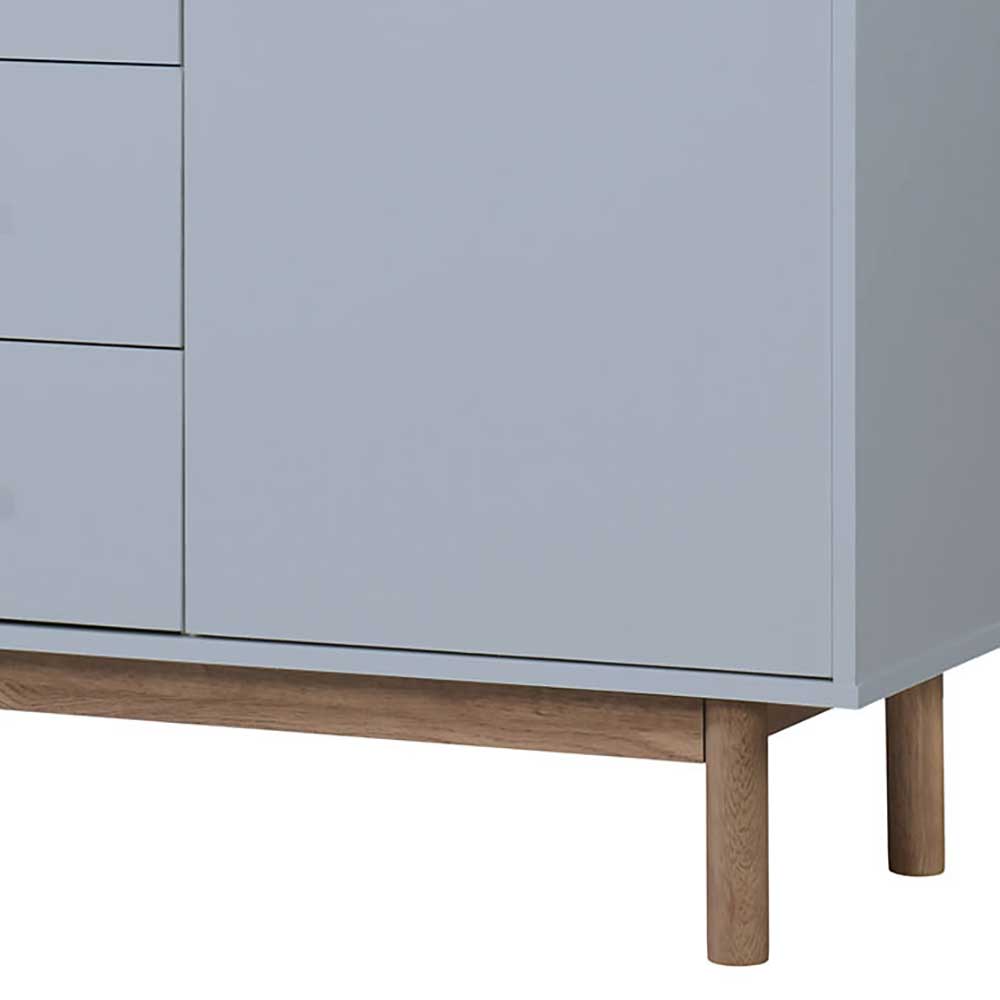 Große Kombi-Kommode in Grau mit Eiche - Caldaro