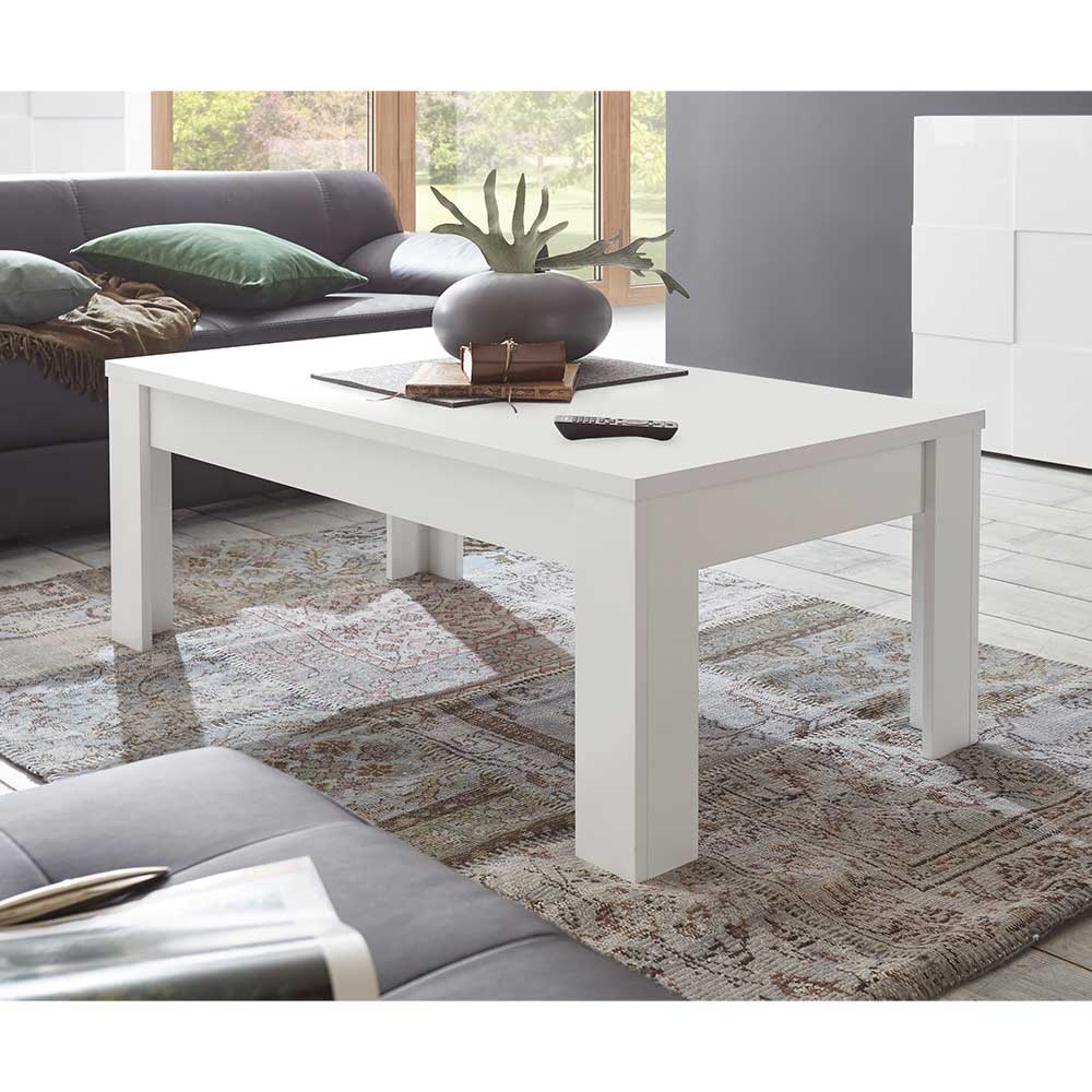 Set Wohnzimmer-Möbel in Weiß lackiert - Mikes (vierteilig)