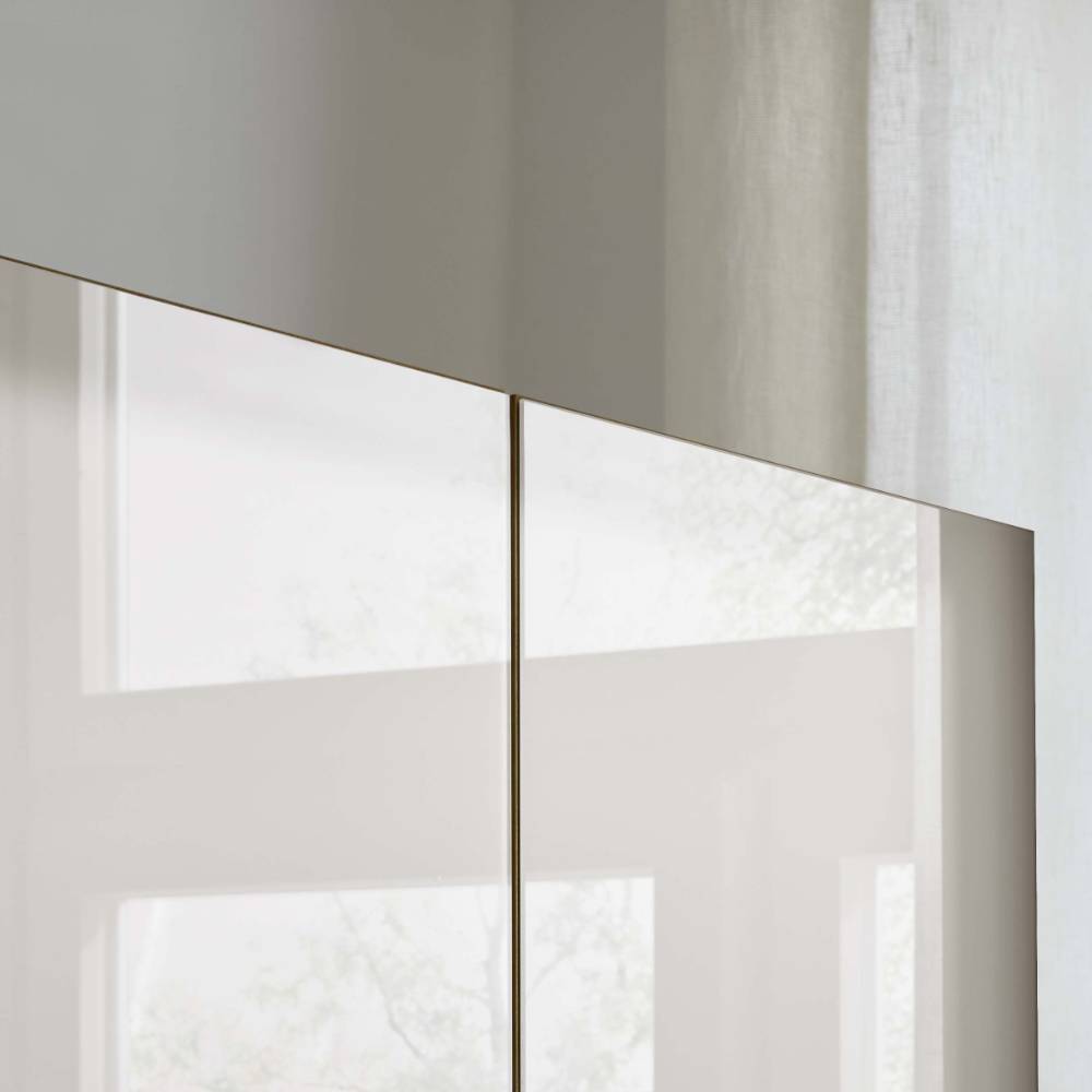 7-türiger Kleiderschrank in Weiß Glas - Dilacco