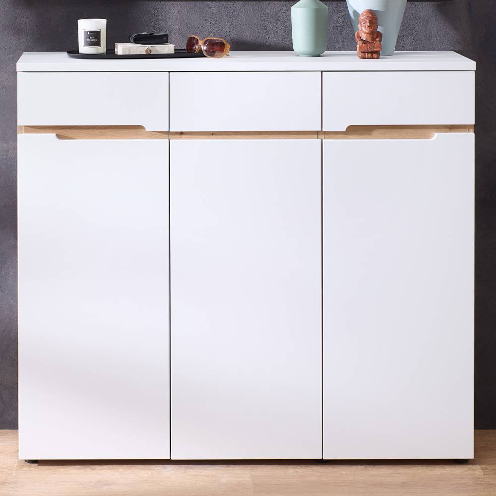 3-türiger Schuhschrank 107 cm hoch - Anesto