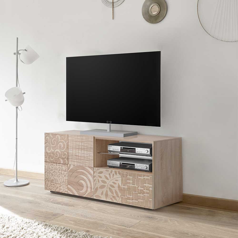 121x57x42 cm TV Board in Dekor Eiche Sonoma - Bielvas