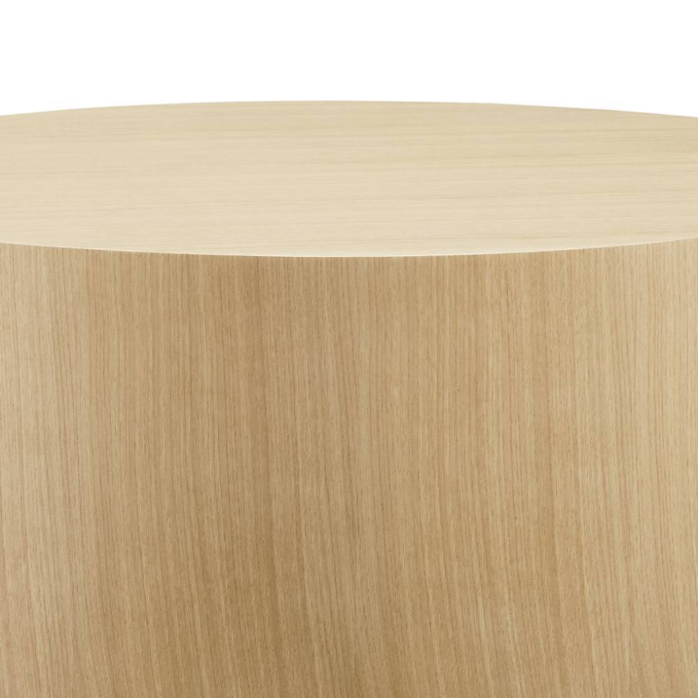 Zylindrischer Couchtisch mit Eiche Furnier - Louana
