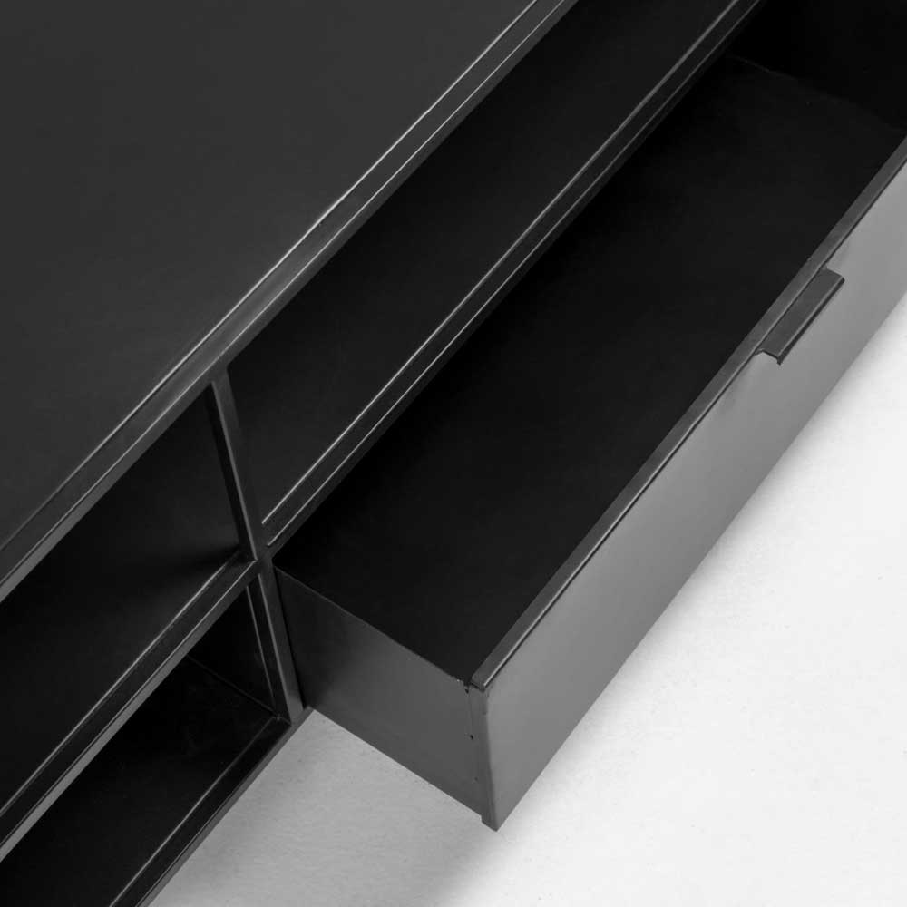 TV Lowboard aus schwarzem Metall - Magde