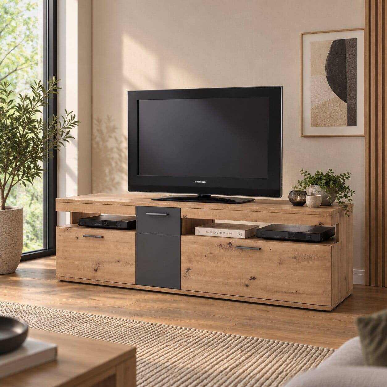 180x55x50 TV Unterschrank zweifarbig - Vecenda