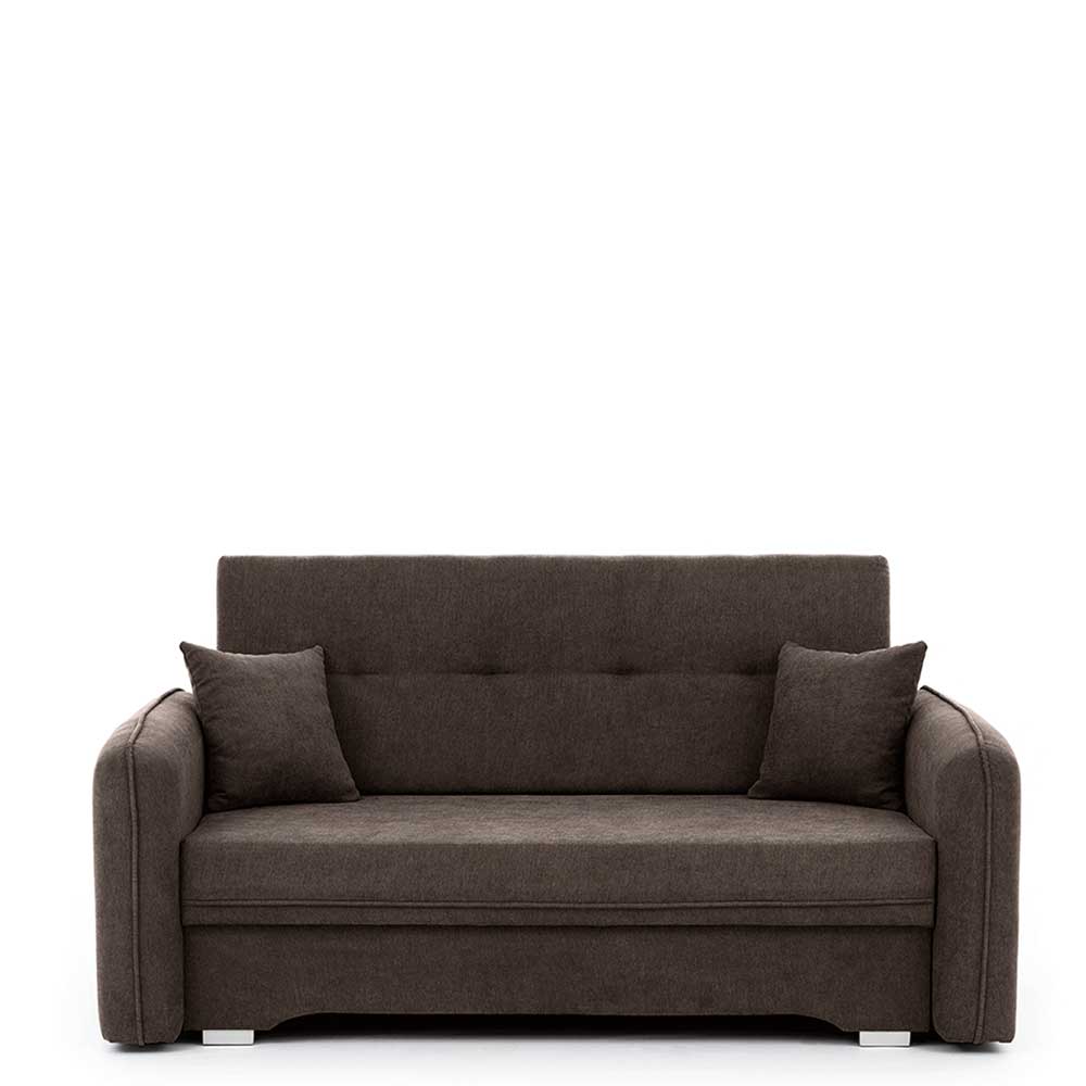 Braunes Schlaf-Sofa mit Bonell Federkern - Dasanti