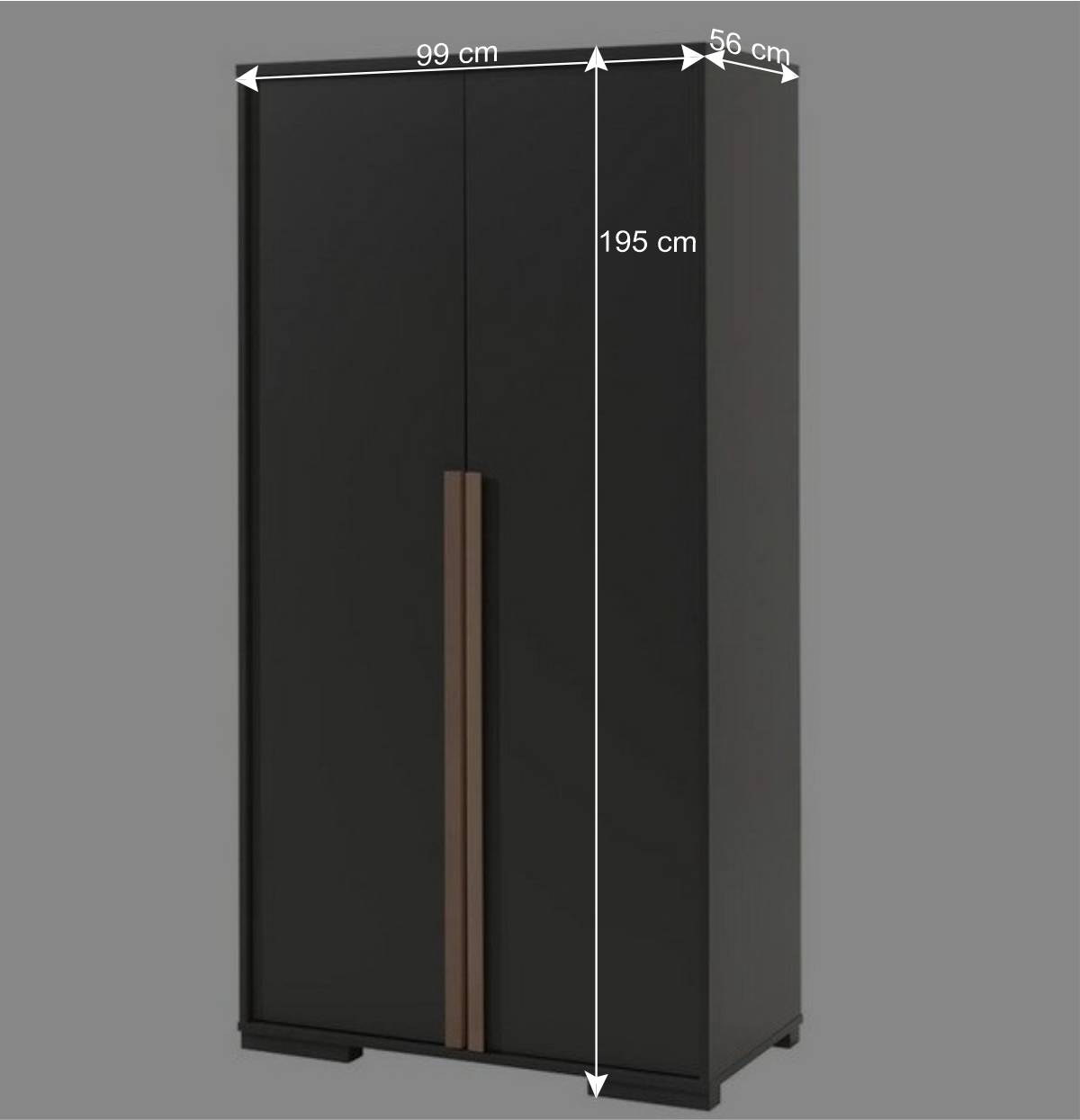 Schlafzimmer Kleiderschrank 99 cm breit - Navlius