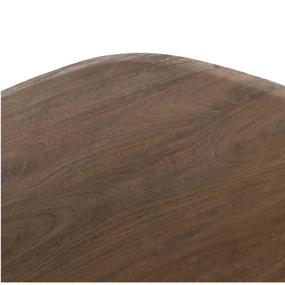 Braune Mangoholz Oberfläche mit natürlicher Maserung des Couchtisches – Placonia