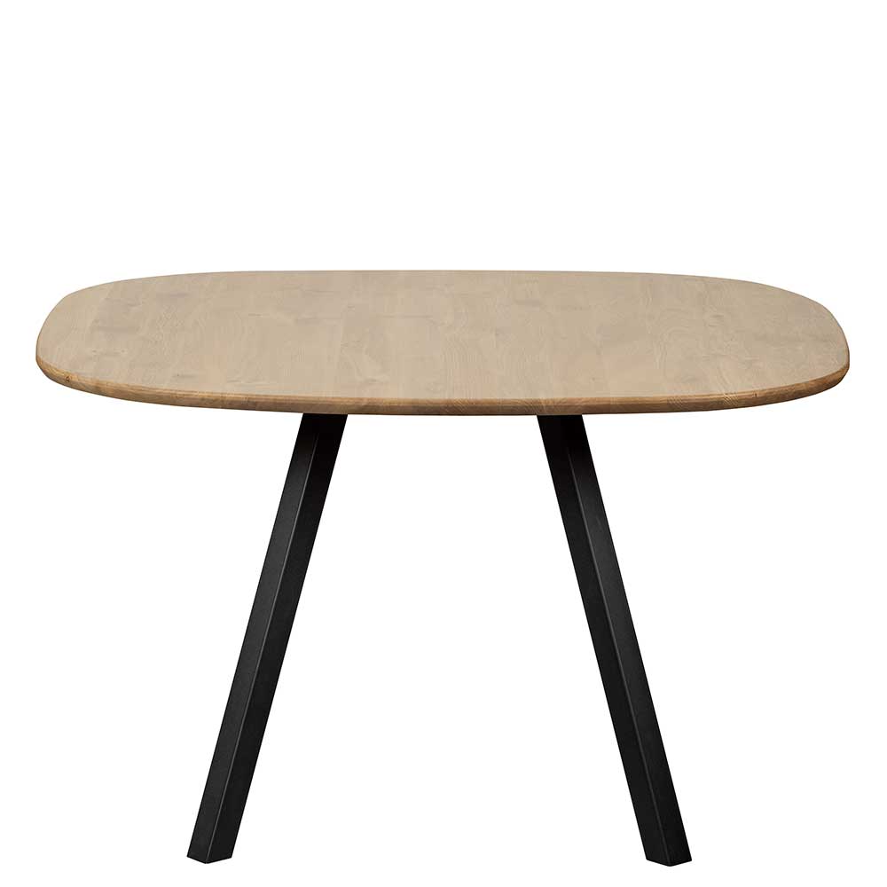 130x130 cm Esszimmer Tisch mit Holzplatte Eiche - Hiltona