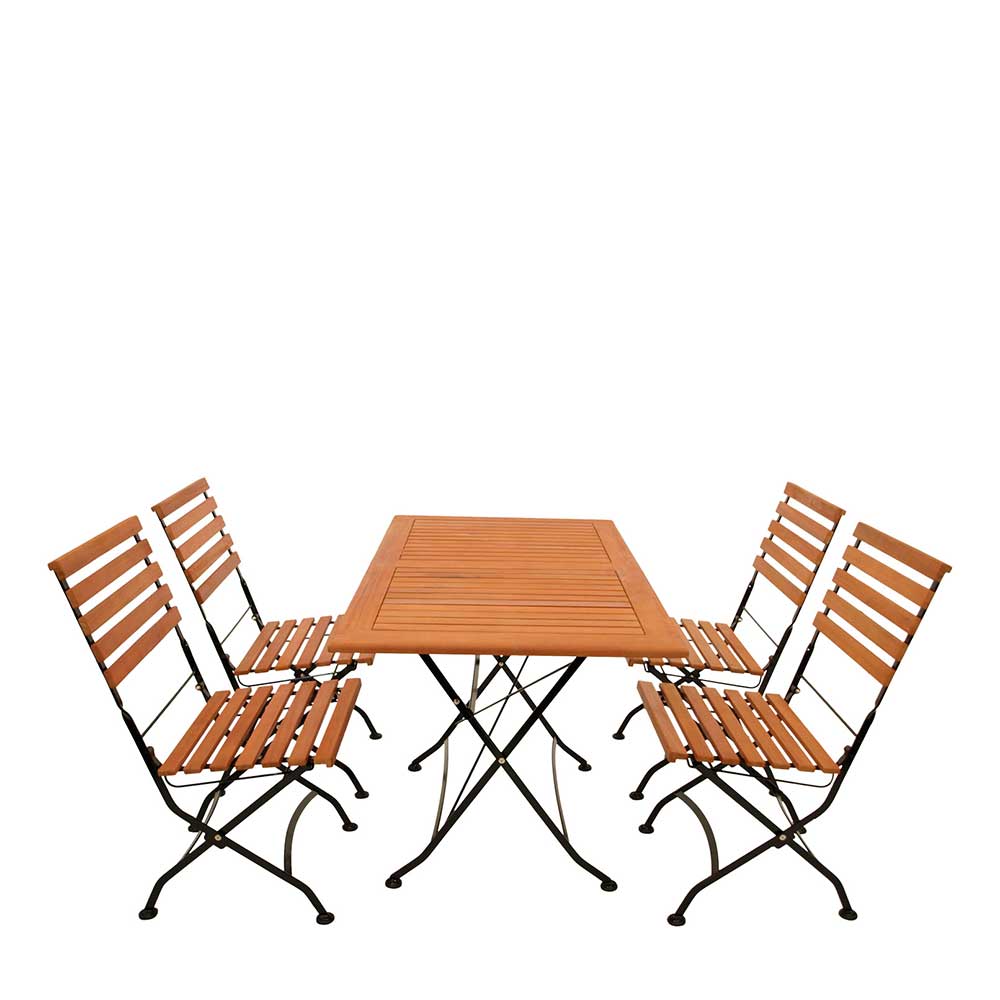 Klappbare Tischgruppe Outdoor - Pecorino (fünfteilig)