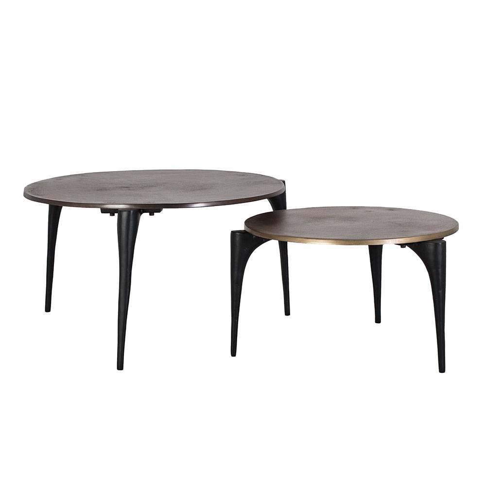 Couchtisch Duo in Gold mit Schwarz - Jionalla (zweiteilig)