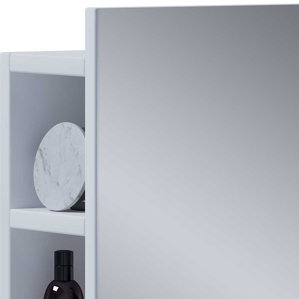 Weißer Badezimmerspiegel mit acht Fächern - Sua