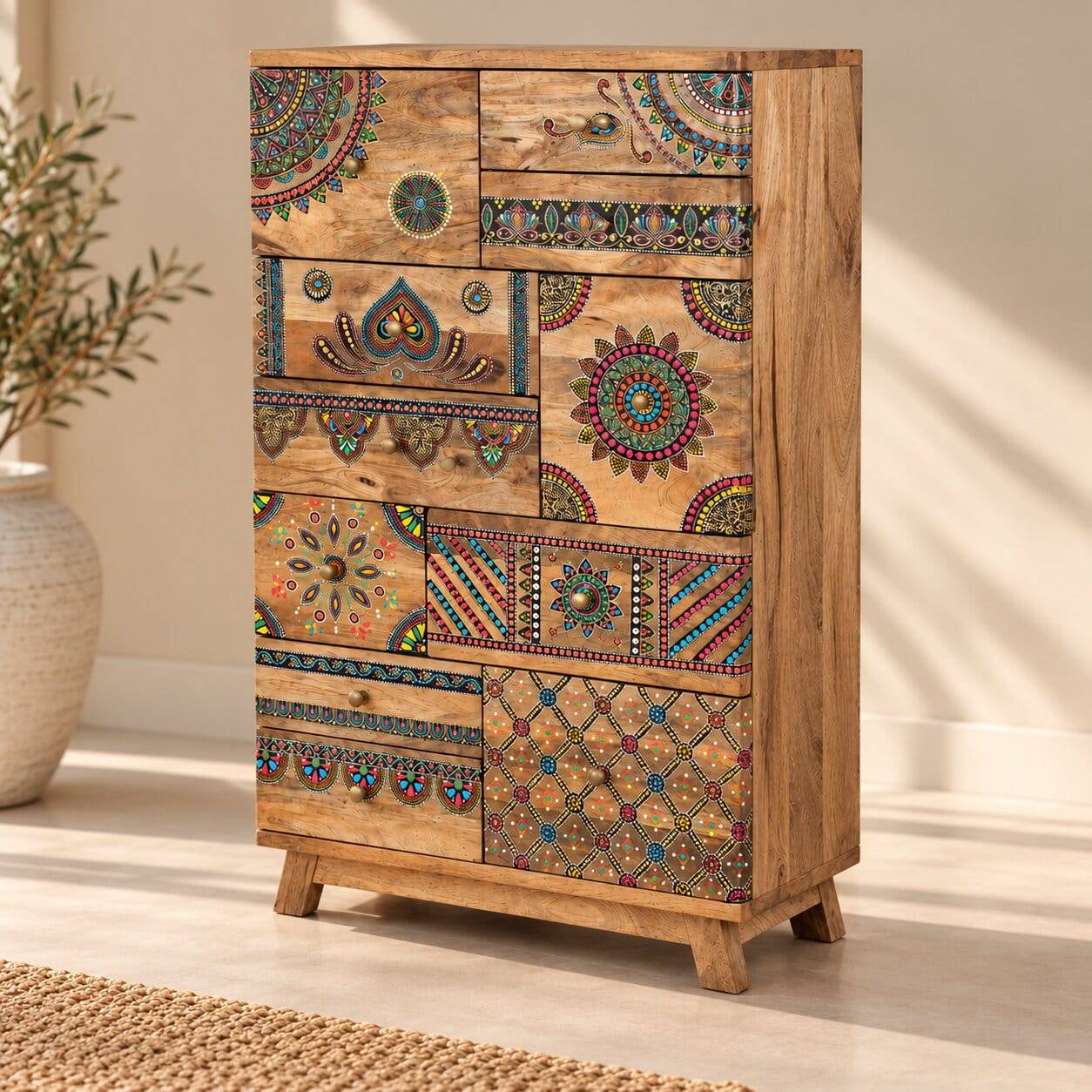 Ethno Style Schrank handbemalt - Azua