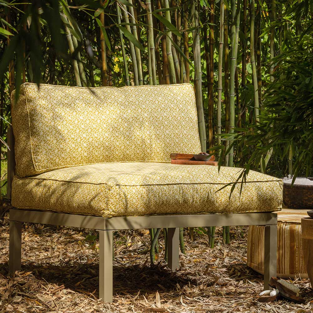 Garten Lounge-Sessel in Oliv Grün aus Alu - Blanco