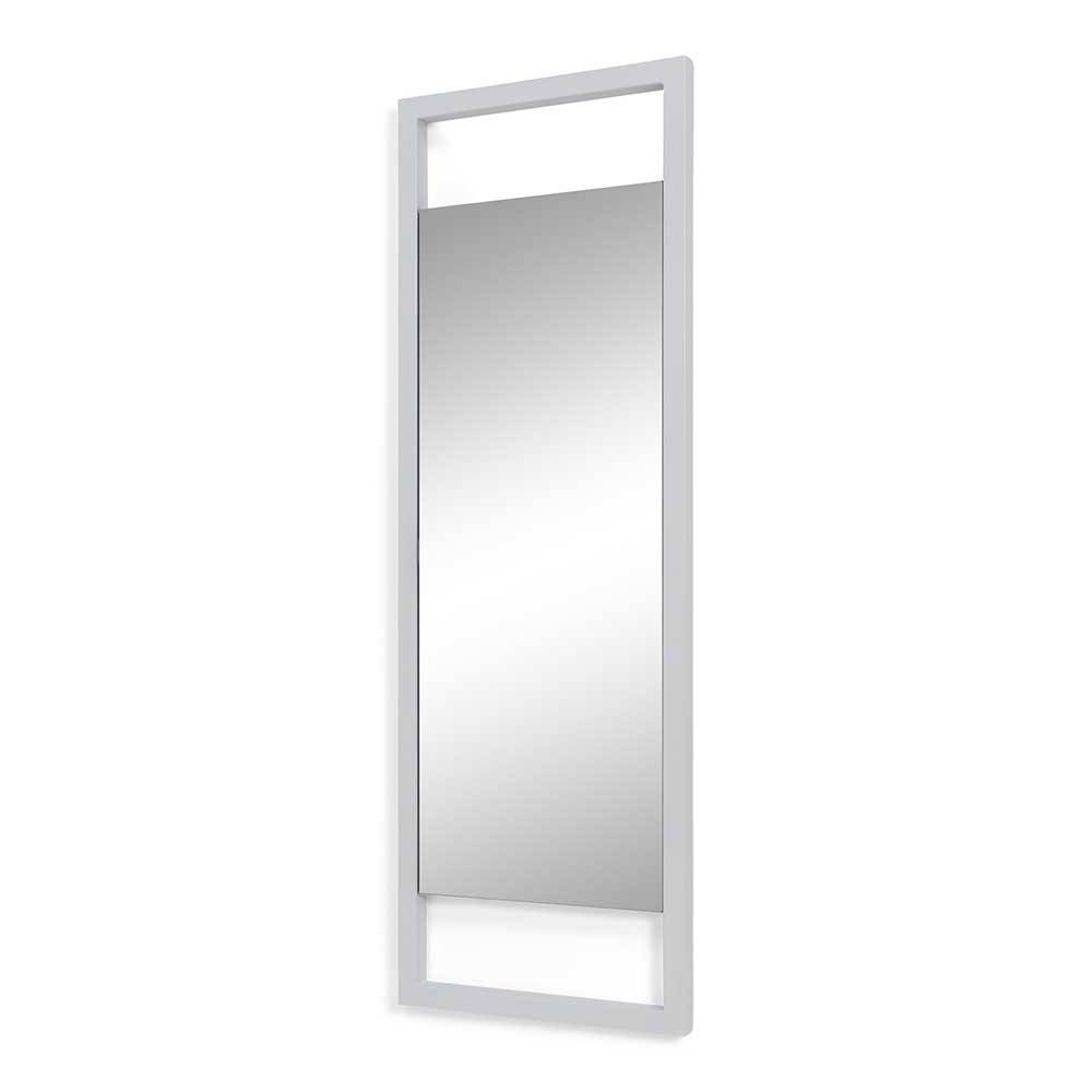 Spiegel mit Metallrahmen in Weiß - Blax