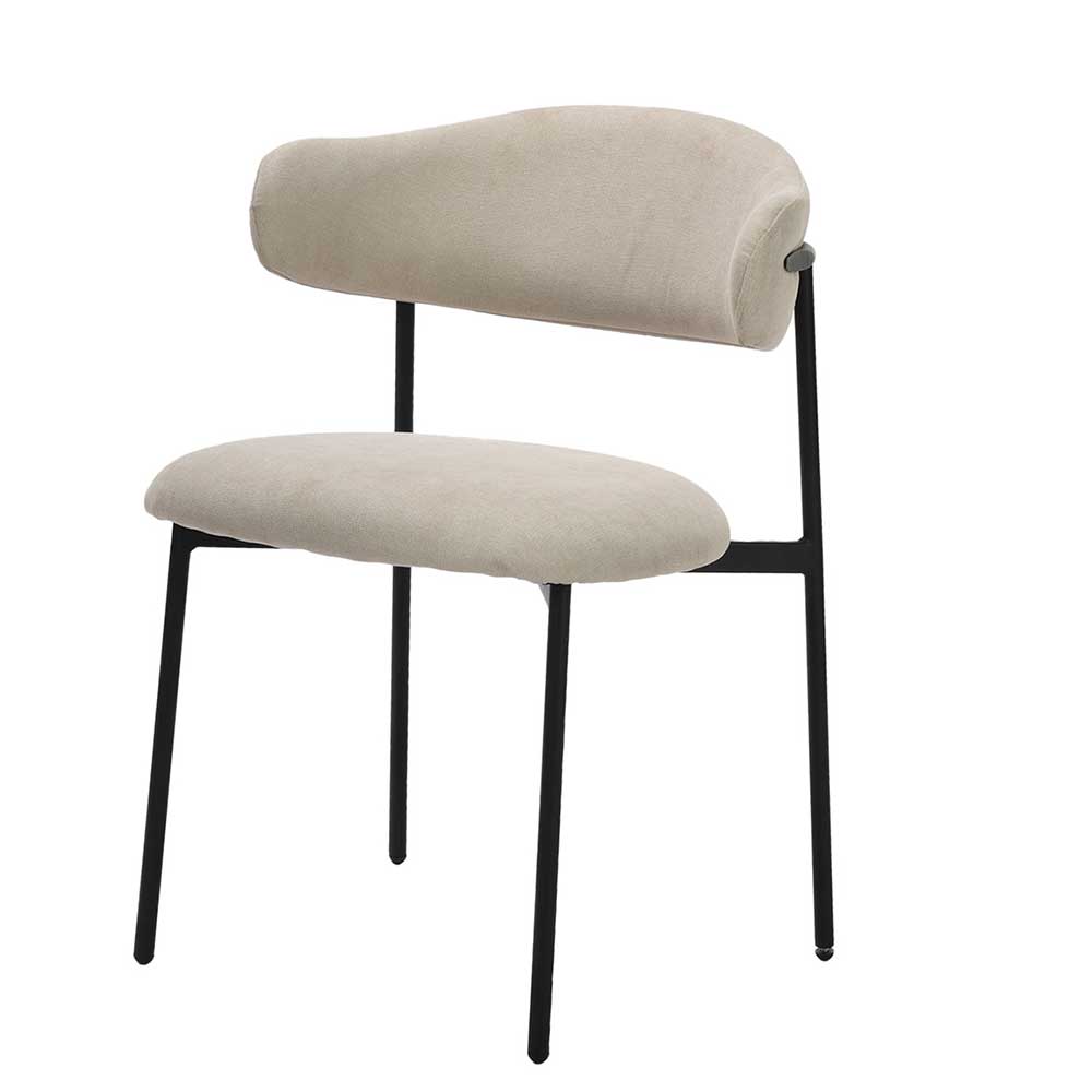 Polsterstühle in Taupe Strukturstoff - Filmau (2er Set)