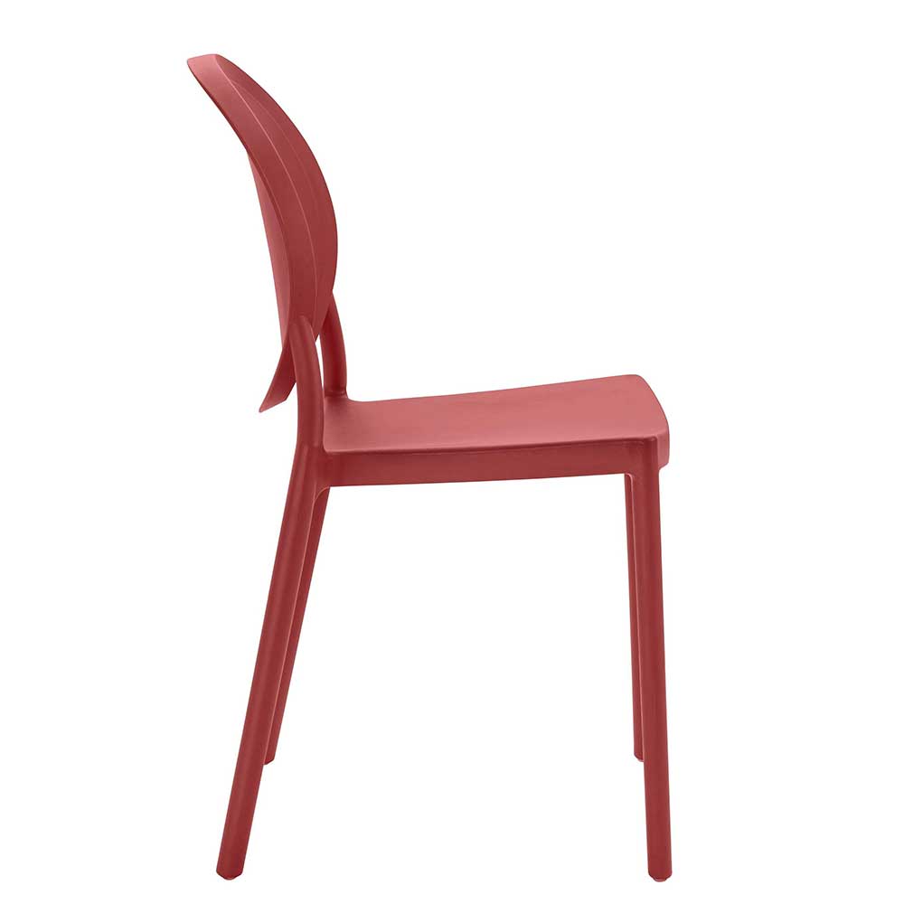 Stühle aus Plastik in Rot - Perceval (2er Set)