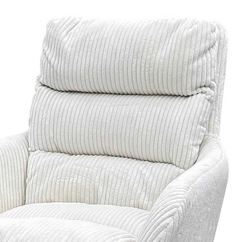 Breitcord Tischsessel in Offwhite - Tonia (2er Set)