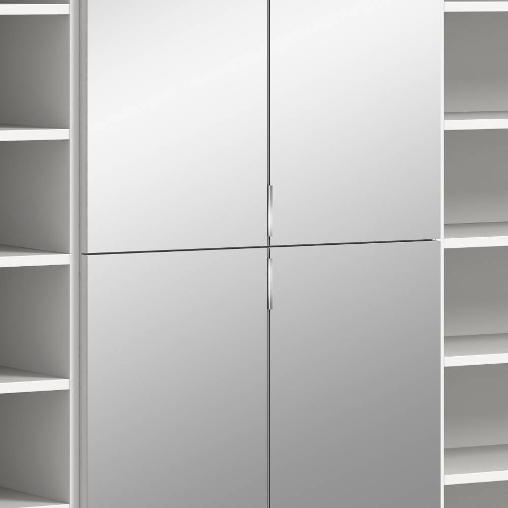 Schuhregal Duo und Spiegelschrank Set - Ejulia (dreiteilig)