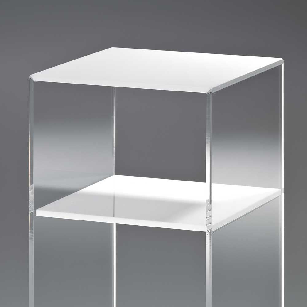 Acryl Tisch in Transparent & Weiß - Valentine