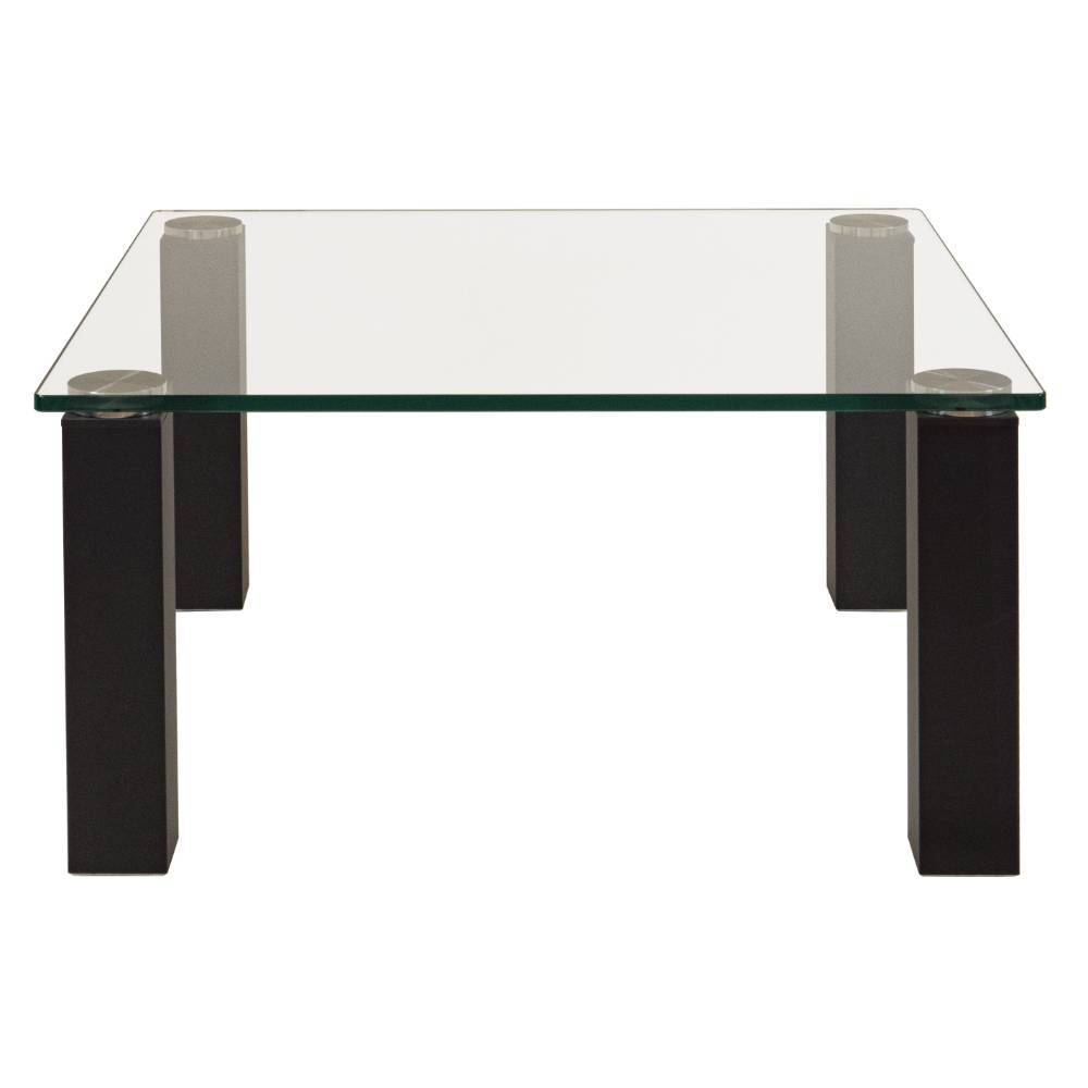 Quadratischer Wohnzimmertisch mit Glasplatte - Napya