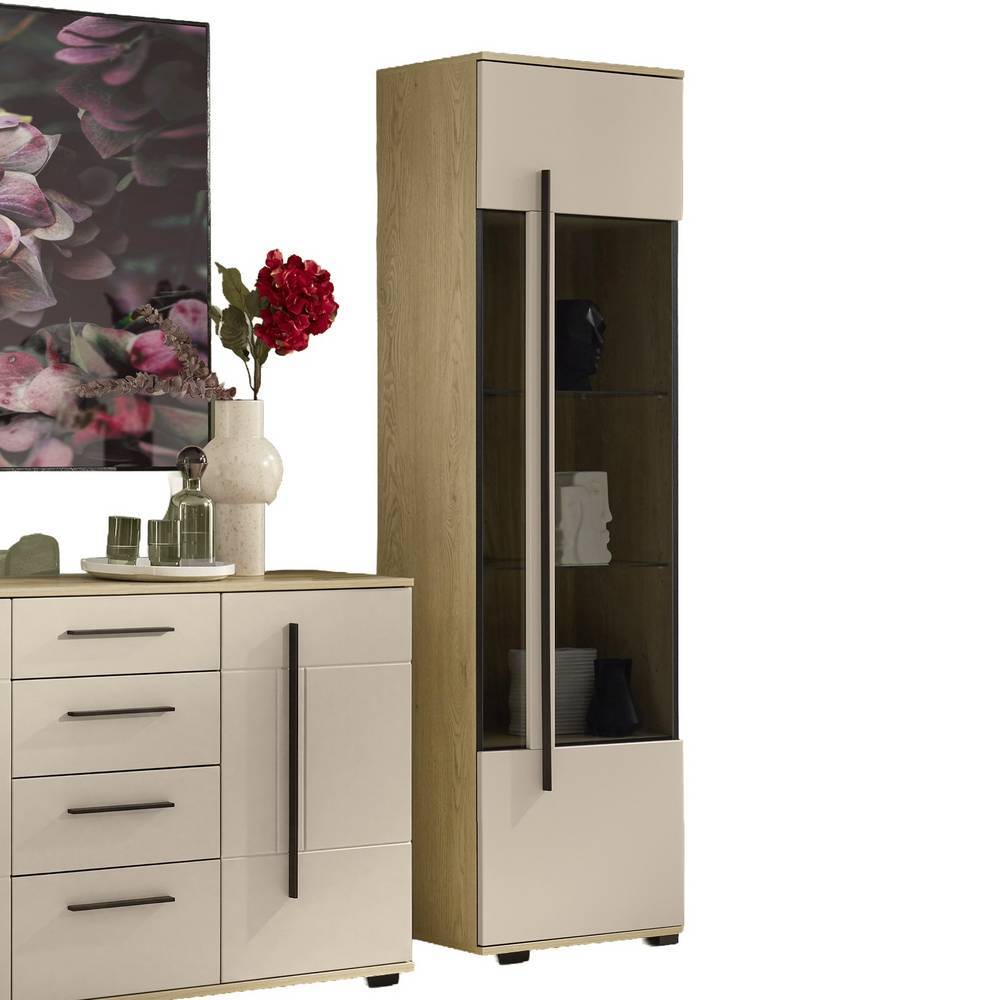 Vitrinen und Sideboard Set modern - Raisa (dreiteilig)
