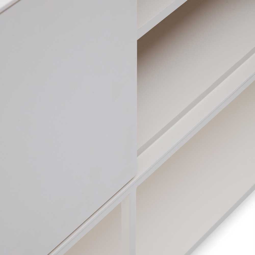 Weißes Sideboard in halboffenem Design - Dresconio