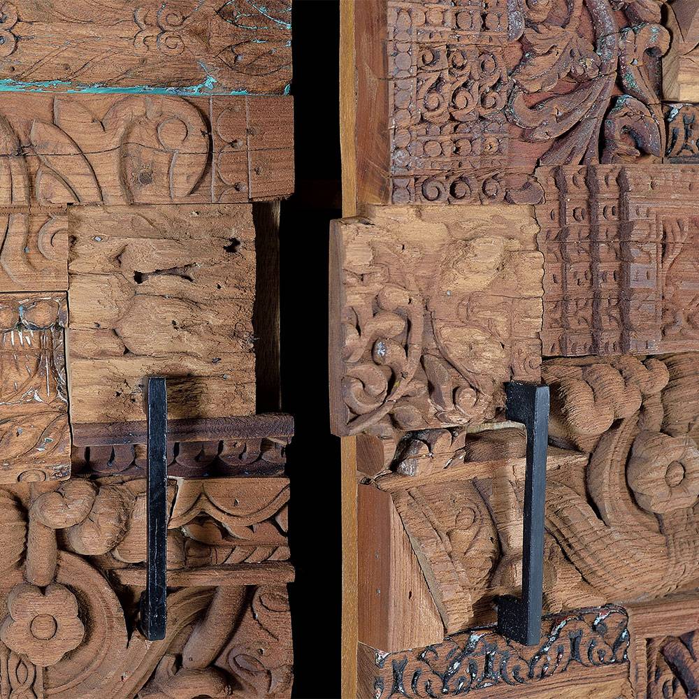 Design Wohnzimmerschrank aus Mangoholz rustikal - Lacid