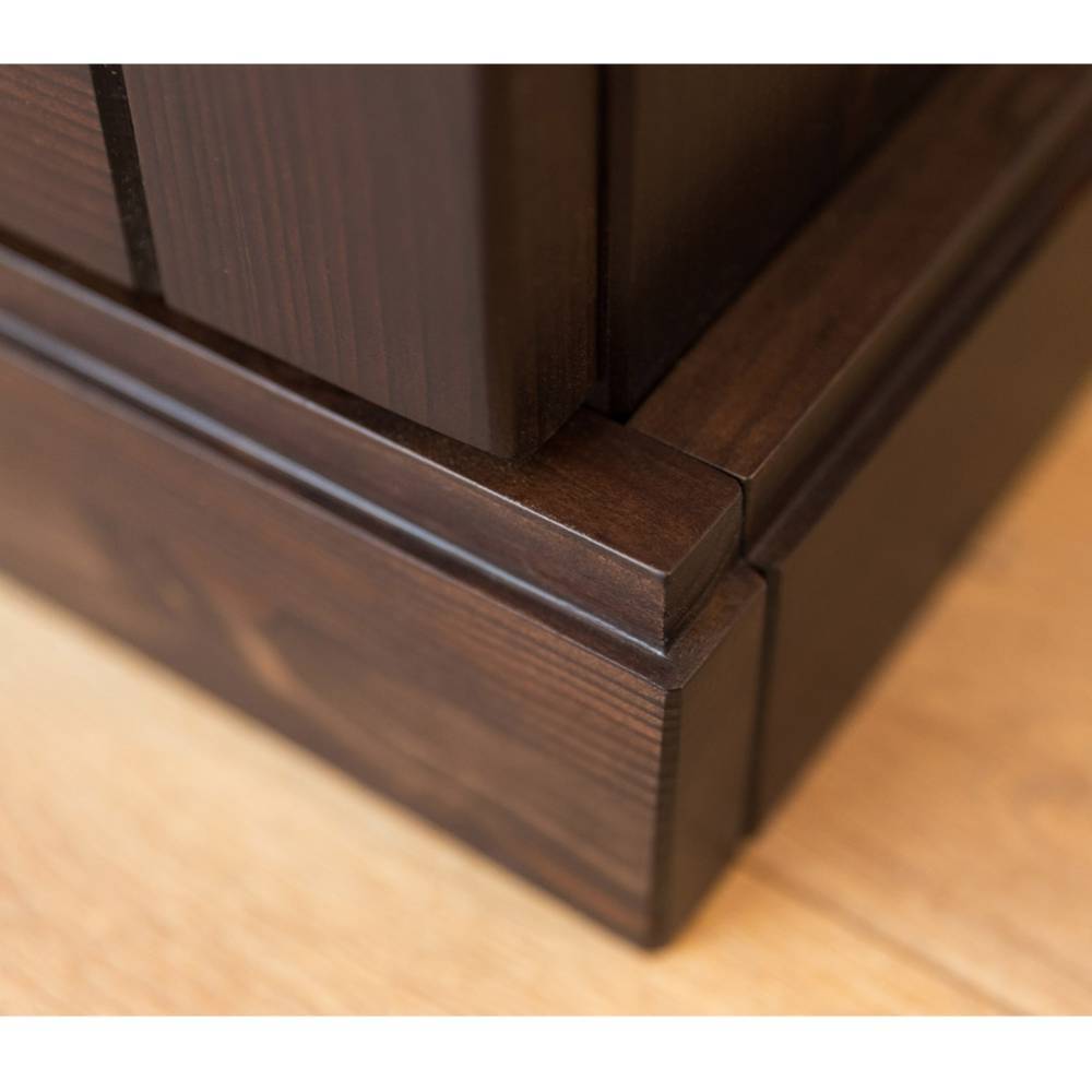 Modern Country Kleiderschrank in Dunkelbraun - Nauizia