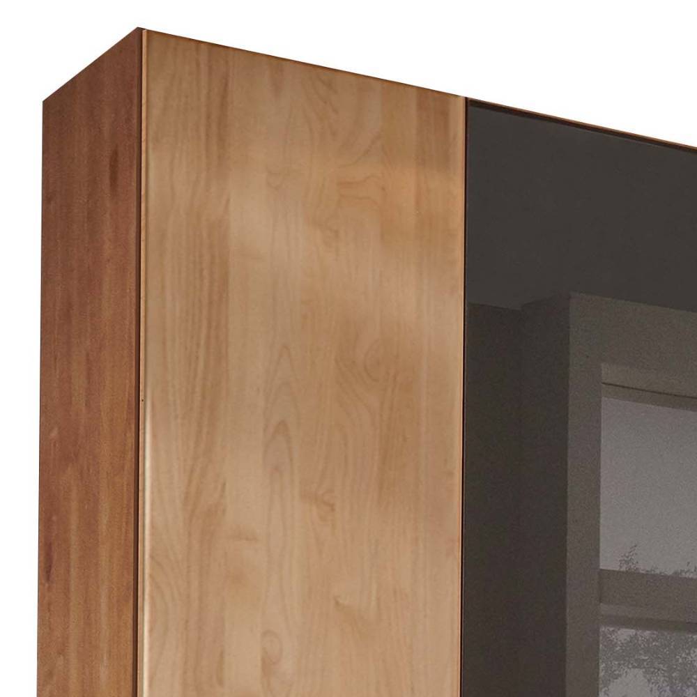 3-türiger Kleiderschrank in Erle teilmassiv - Hung
