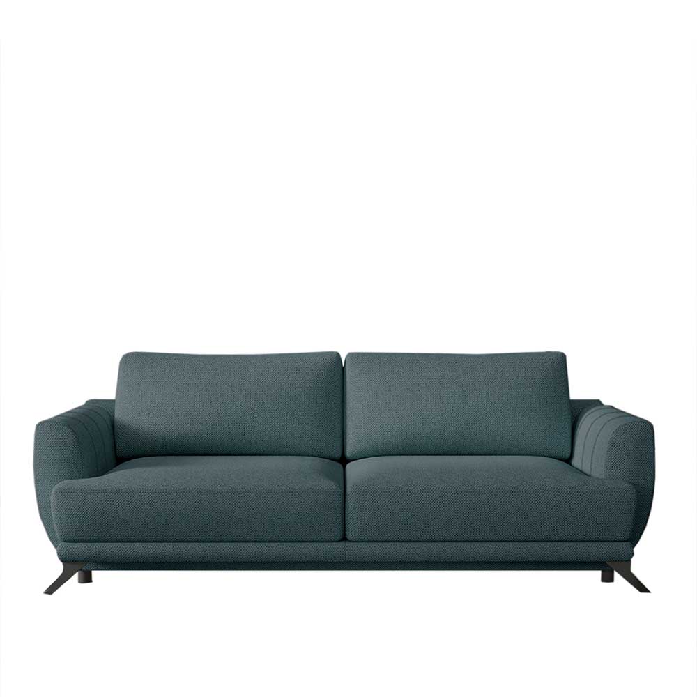 Stoff-Schlafsofa in Petrol Blau - Rinkosta